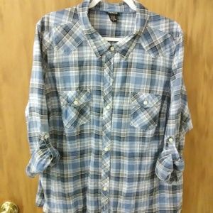 Torrid Size 3 (3X) Plaid Top